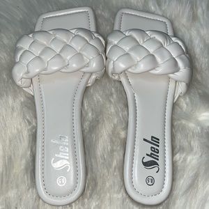 White sandals